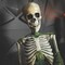 Animated Mossy Skeleton Tabletop Halloween Decoration Spooky Party Centerpiece Prop